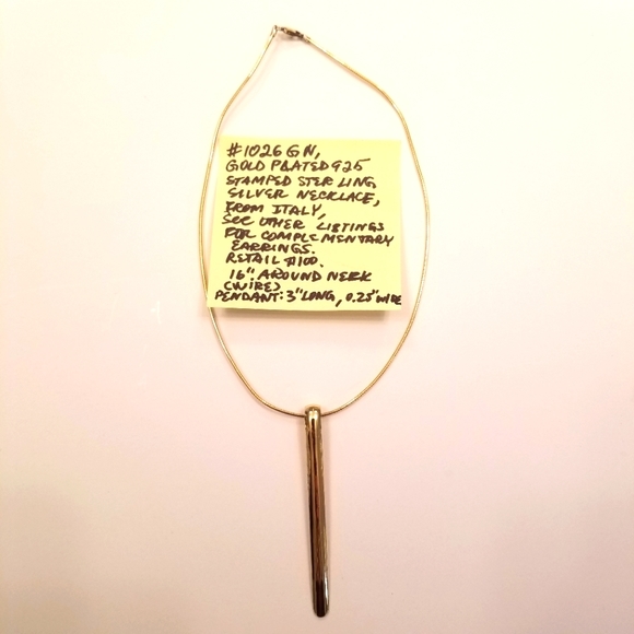 ✅#1026GN Rage Collection Gold plated over Sterlin Silver Wire Necklace Rare Auth - Picture 1 of 8